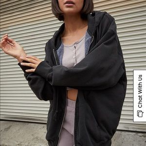 brandy melville zip up sweatshirt